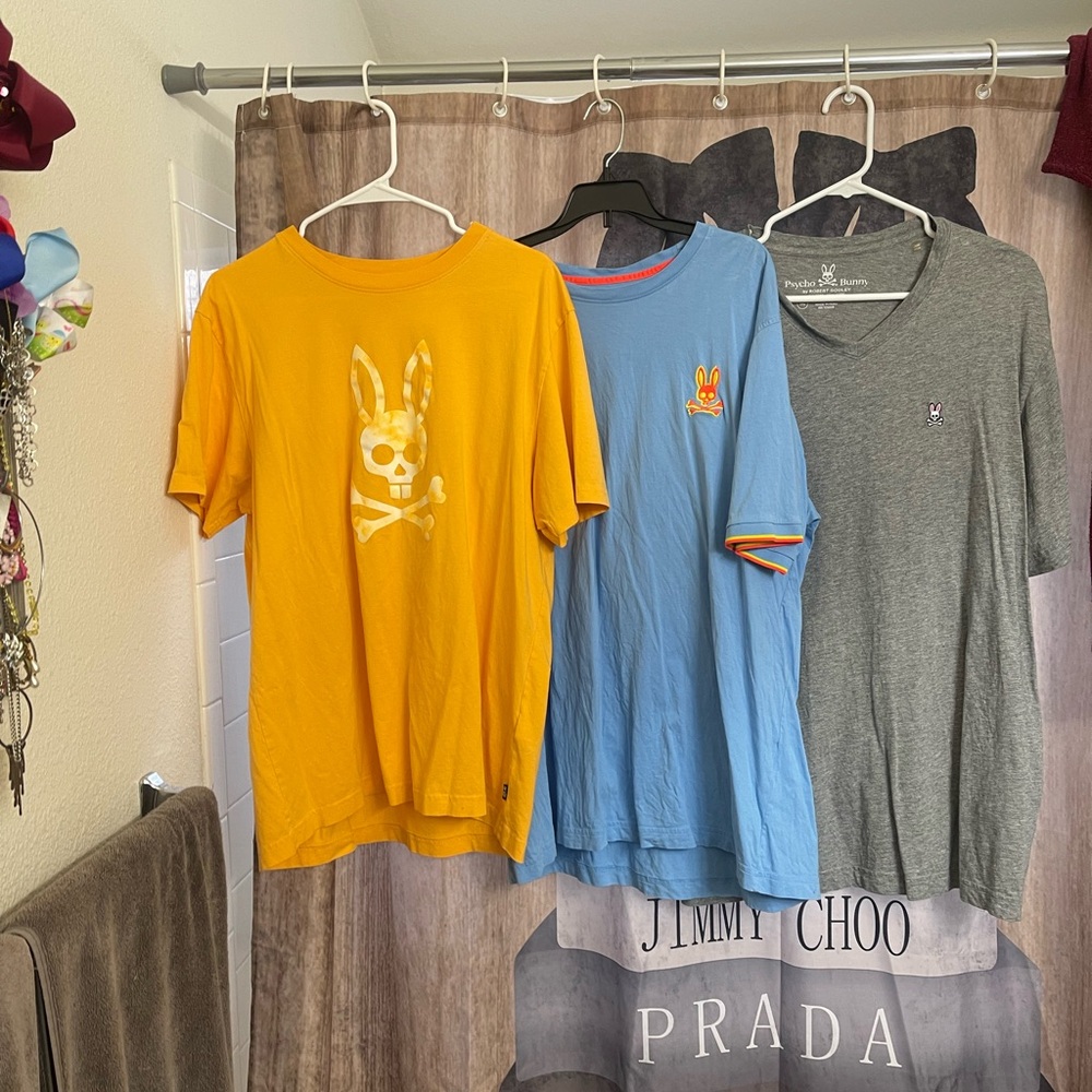 Psycho Bunny Men’s Graphic T-Shirt - bundle size 7 8 and XL used